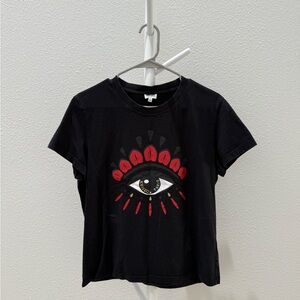 Kenzo Black Mini Tee with Eye Design